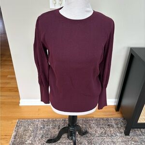 Halogen Deep Burgundy Long Sleeve Top